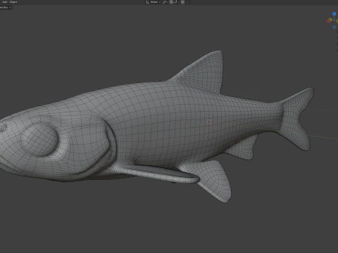 Striped Shiner fish 3D Model