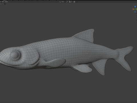尾灯闪亮鱼 3D 模型