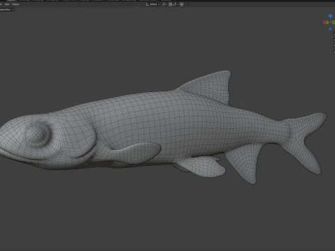 Taillight Shiner fish 3D Model