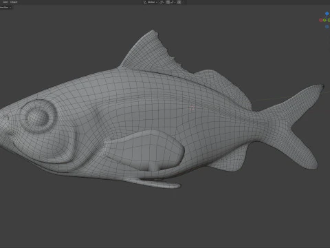 Tidewater Mojarra fish 3D Model