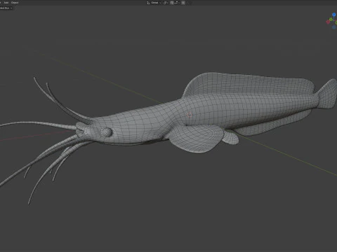 Poisson-chat ambulant Modèle 3D