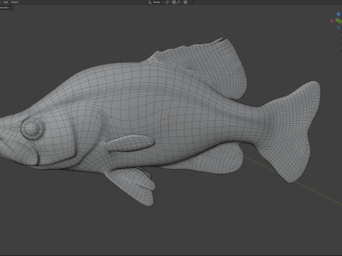 White Crappie fish 3D Model