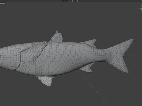 White Mullet fish 3D Model