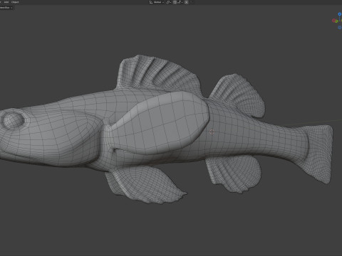 Gespikkelde Darter-vis 3D Model