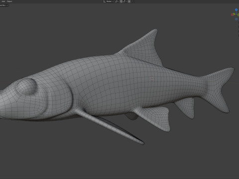 Spotted Sucker fish 3D Model