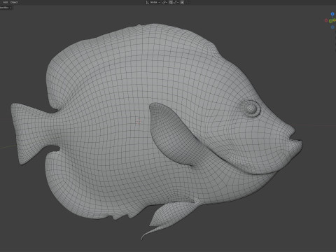Kaiserfisch Blueline-Fisch 3D Modell