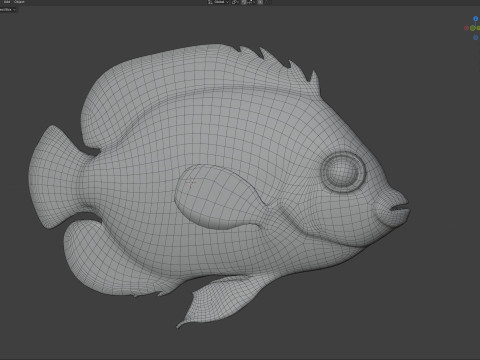 Floco dourado de peixe-anjo Modelo 3D