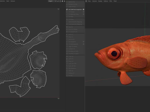 Aweoweo pesce dentice dagli occhi grandi Modello 3D