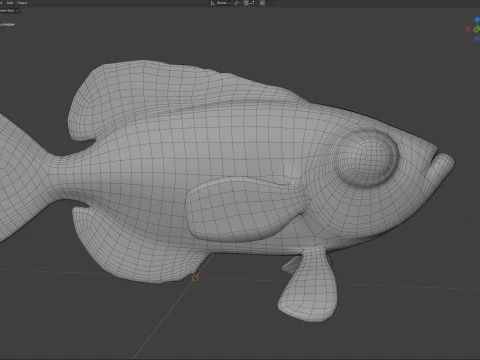 Aweoweo pesce dentice dagli occhi grandi Modello 3D