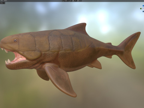 Dunkleosteus-Fisch 3D Modell