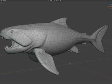 Dunkleosteus-Fisch 3D Modell
