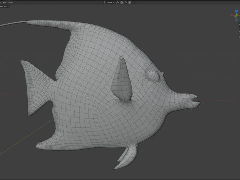 Moorish Idol fish 3D Model