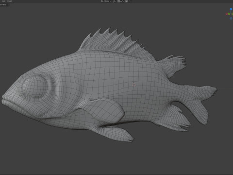 Rotmantelfisch 3D Modell