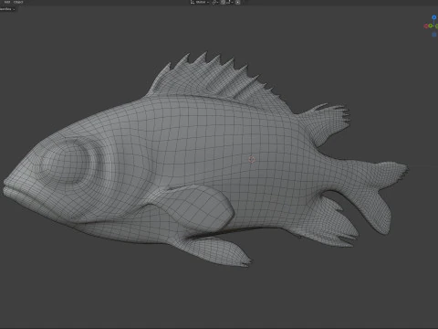 Pez casaca roja Modelo 3D