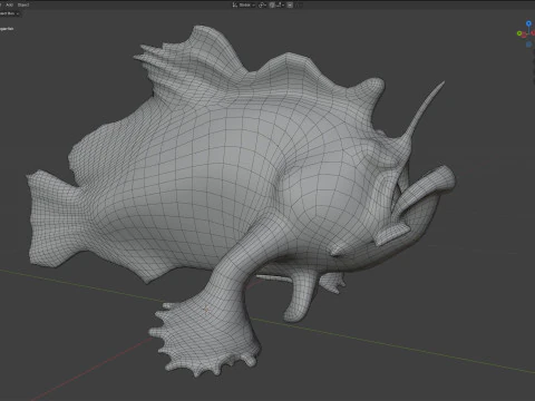 Shaggy Hispid Anglerfish 3D Model