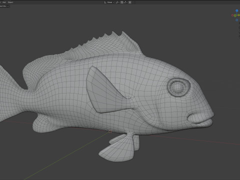 Poisson sweetlips ray&eacute; Modèle 3D