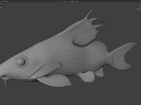 Pesce Synodontis Eupterus Modello 3D