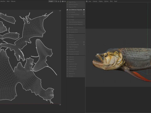 Xiphactinus balığı 3D Model