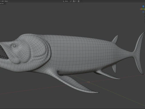 Xiphactinus balığı 3D Model