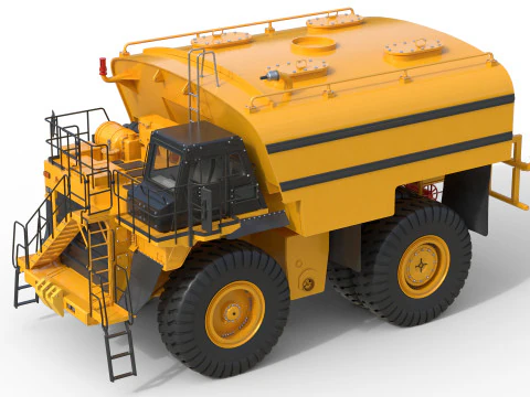 Cisterna per camion d'acqua CAT 785D Modello 3D