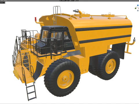 Cisterna per camion d'acqua CAT 785D Modello 3D