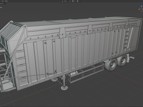 Rimorchio della mietitrice CMC Modello 3D