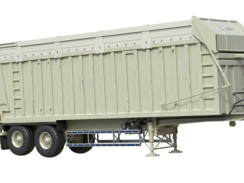CMC Saturne 5800 Harvester With Trailer 3D Model