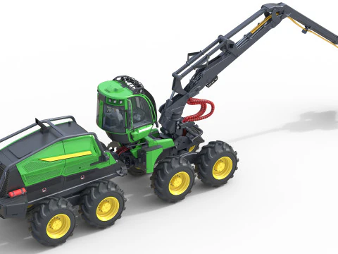 Колісний комбайн John Deere 1270H 3D Модель