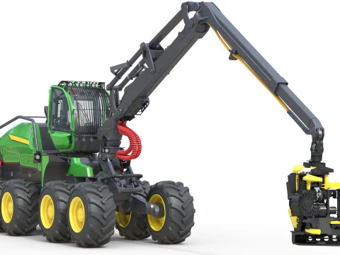 Колісний комбайн John Deere 1270H 3D Модель
