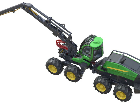 Колісний комбайн John Deere 1270H 3D Модель