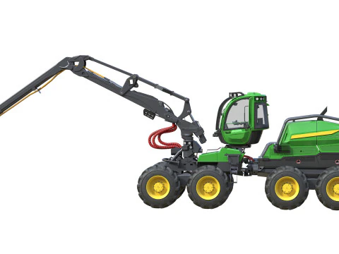 Колісний комбайн John Deere 1270H 3D Модель