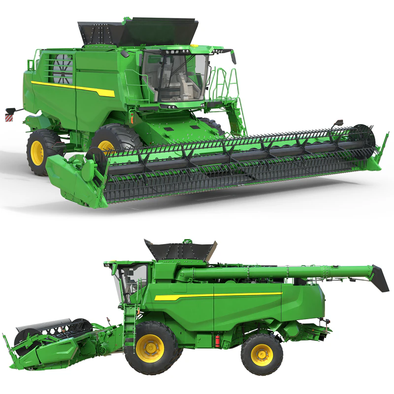Mietitrebbiatrice per cereali John Deere T6 Modello 3D .c4d .max .obj .3ds .fbx .stl .blend 