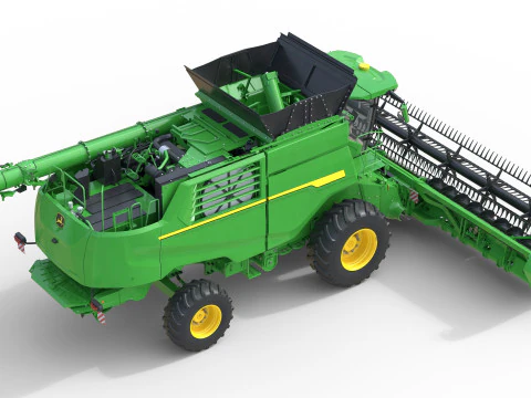 Mietitrebbiatrice per cereali John Deere T6 Modello 3D