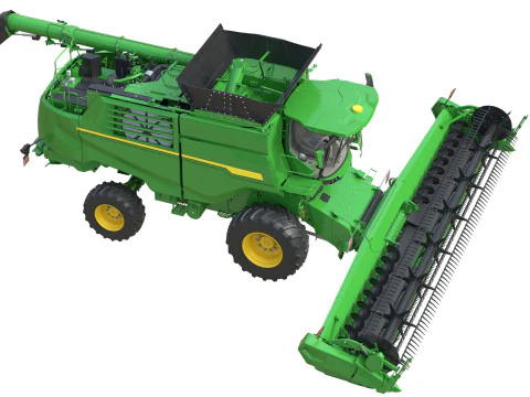 Mietitrebbiatrice per cereali John Deere T6 Modello 3D