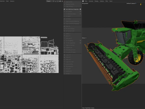 Mietitrebbiatrice per cereali John Deere T6 Modello 3D