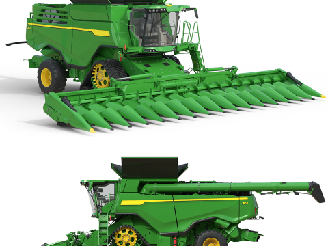 Kombajn zbożowy John Deere X9 Model 3D