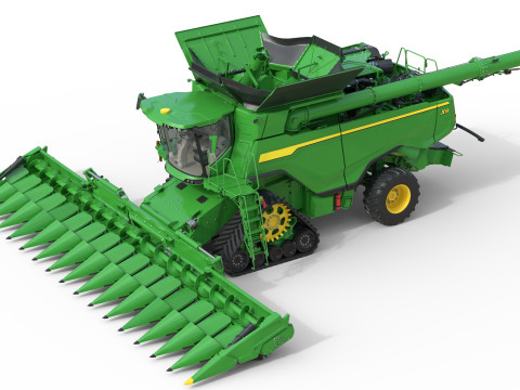 Ceifeira-debulhadora John Deere X9 Modelo 3D