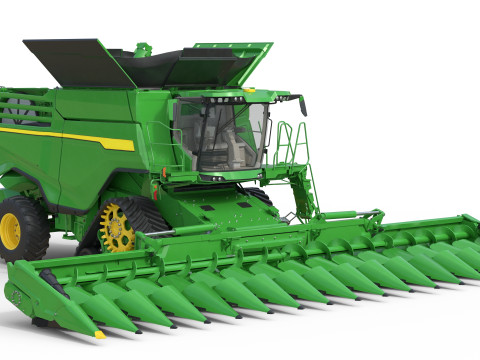Ceifeira-debulhadora John Deere X9 Modelo 3D