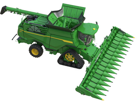 Ceifeira-debulhadora John Deere X9 Modelo 3D