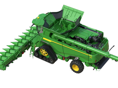 Ceifeira-debulhadora John Deere X9 Modelo 3D