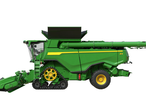 Ceifeira-debulhadora John Deere X9 Modelo 3D
