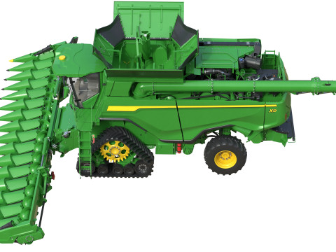 Ceifeira-debulhadora John Deere X9 Modelo 3D