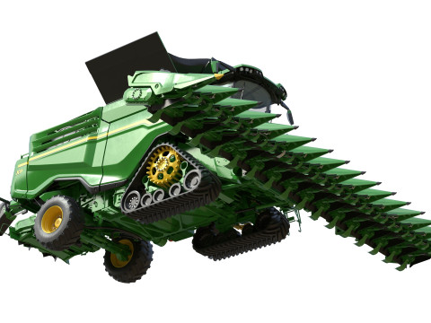 Ceifeira-debulhadora John Deere X9 Modelo 3D