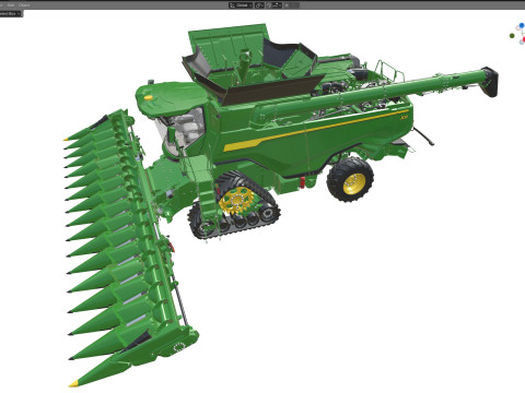 Ceifeira-debulhadora John Deere X9 Modelo 3D