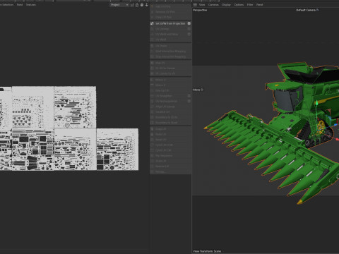 Ceifeira-debulhadora John Deere X9 Modelo 3D