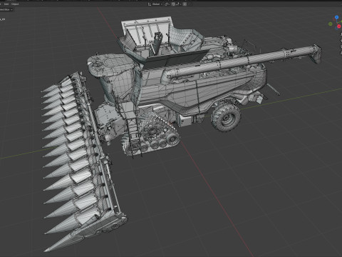 Ceifeira-debulhadora John Deere X9 Modelo 3D