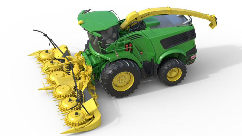 Trince semoventi John Deree 9000 Modello 3D .c4d .max .obj .3ds .fbx .stl .blend 