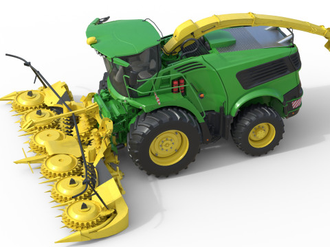 John Deree 9000 自走式饲料收割机 3D 模型