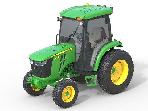 John Deere 4075R Kompakt Ticari Trakt&ouml;r 3D Model