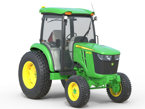 John Deere 4075R Kompakt Ticari Trakt&ouml;r 3D Model